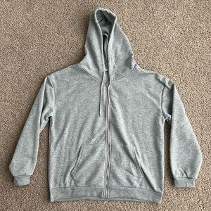 Gray Zip-Up Hoodie